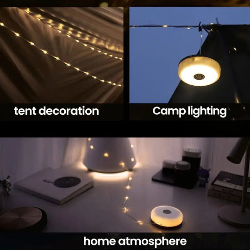 Outdoor Waterproof Portable Stowable String Light Mode Street Garland Tent Decoration Lamp String Wedding Party Decoration 8/10M