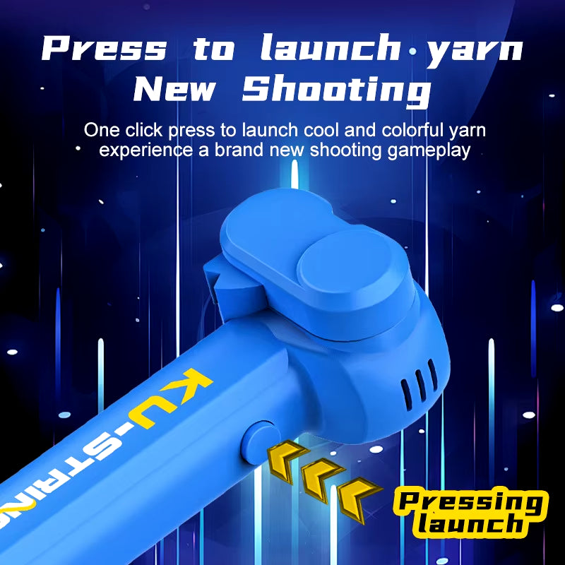 String Rope Glow in the Dark String Rope Launcher Luminous Portable Handheld String Stress Relief Toy for Kids Party Gift