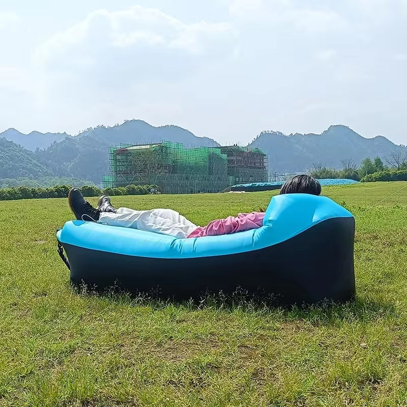 Trend Outdoor Products Fast Infaltable Air Sofa Bed Good Quality Sleeping Bag Inflatable Air Bag Lazy Bag Beach Sofa 240*70Cm