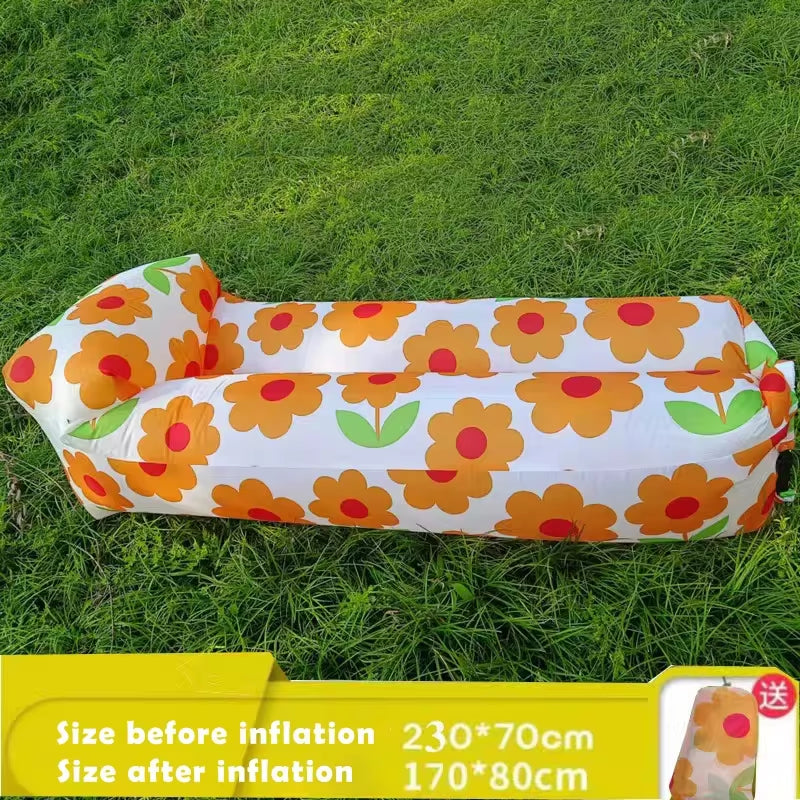 Trend Outdoor Products Fast Infaltable Air Sofa Bed Good Quality Sleeping Bag Inflatable Air Bag Lazy Bag Beach Sofa 240*70Cm