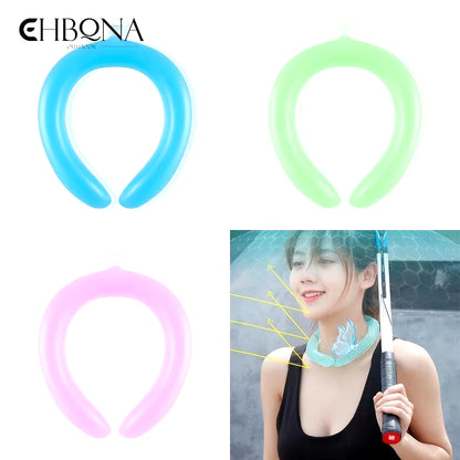 New Icy Cooling Neck Ring Outdoor Camping Hiking Cooling Wrap Scarf Ice Pack Kids Adults Summer Cooler Neck Wraps Cooling Tube