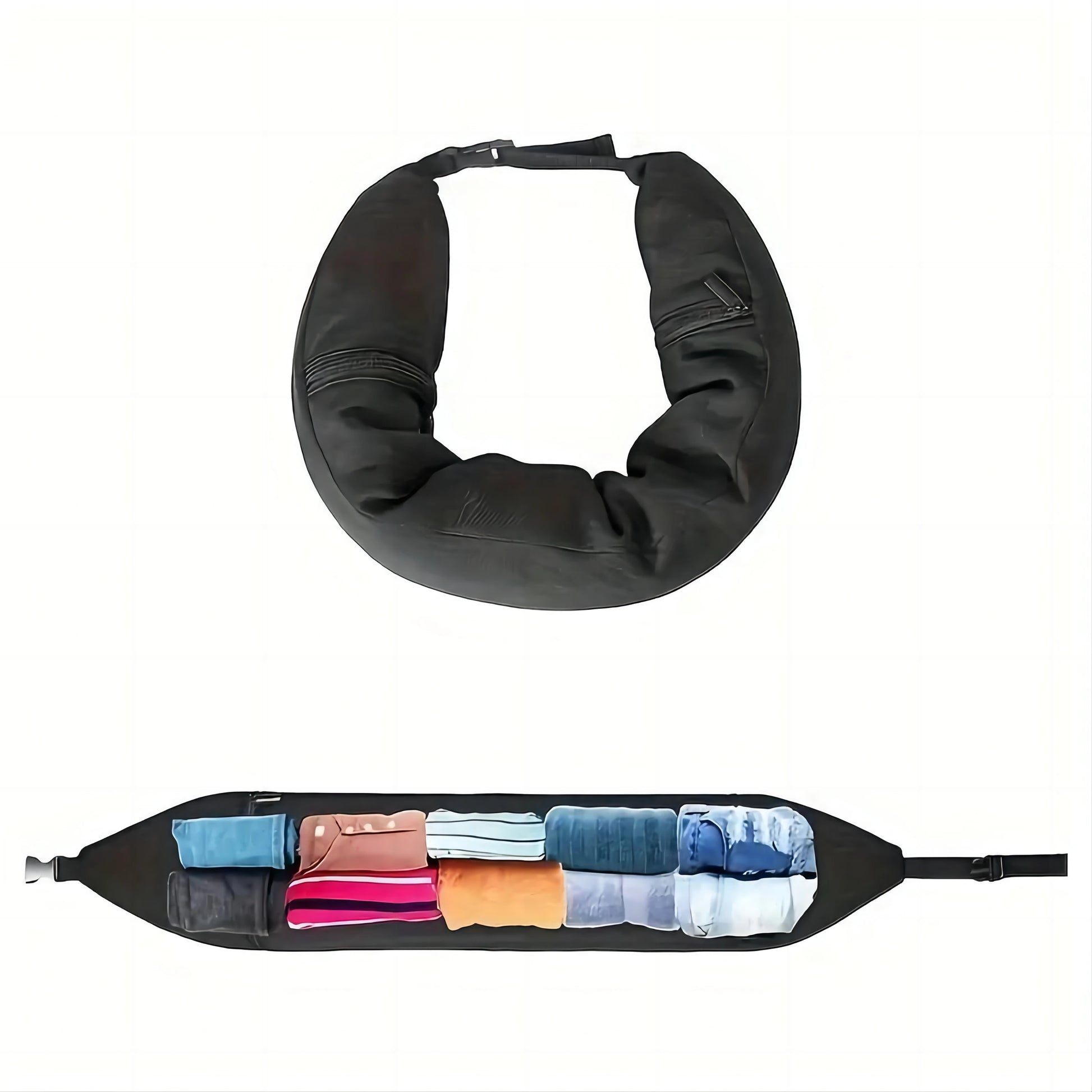 Multifunctional Neck Pillow Crossbody Bag, Unisex Student Travel Pack, Convenient, Space-Saving Pillow Bag