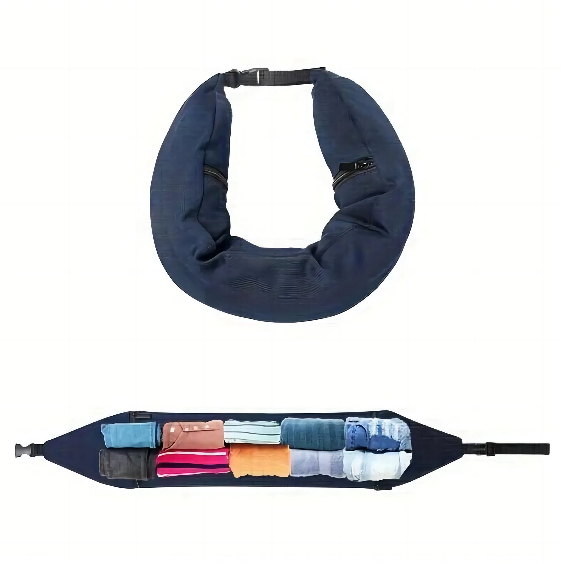 Multifunctional Neck Pillow Crossbody Bag, Unisex Student Travel Pack, Convenient, Space-Saving Pillow Bag