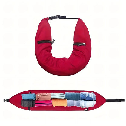 Multifunctional Neck Pillow Crossbody Bag, Unisex Student Travel Pack, Convenient, Space-Saving Pillow Bag