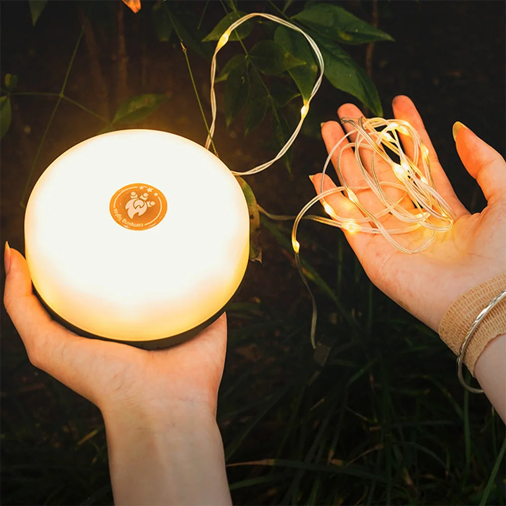 Outdoor Waterproof Portable Stowable String Light Mode Street Garland Tent Decoration Lamp String Wedding Party Decoration 8/10M