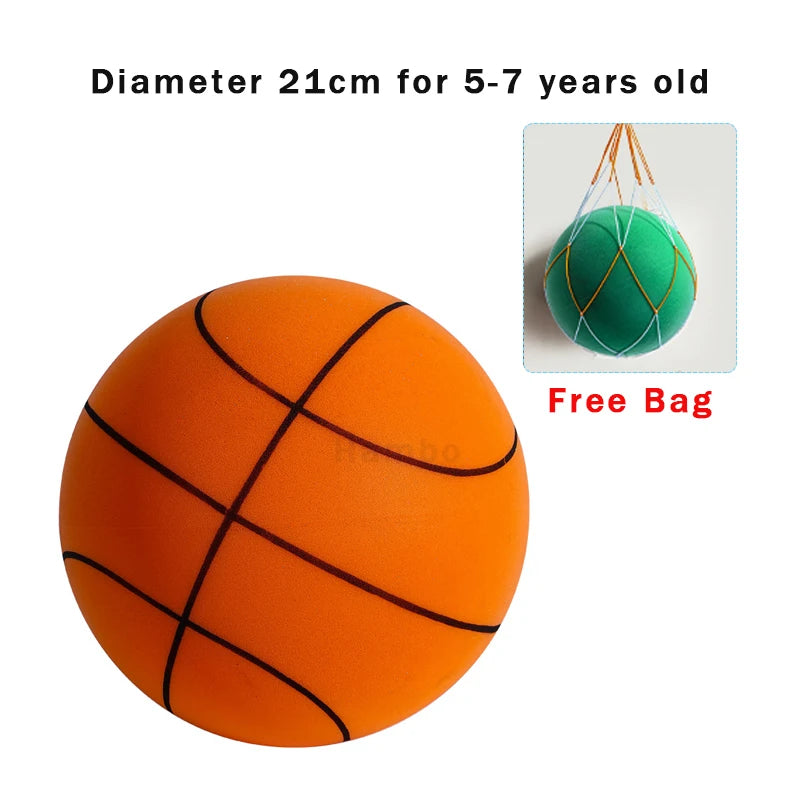 Silent Basketball Size 7 Squeezable Mute Bouncing Basketball Indoor Silent Ball Foam Basketball 24Cm Bounce Football Sports Toys